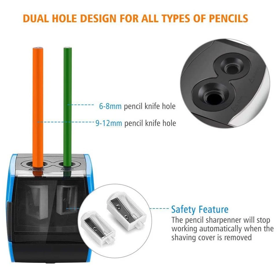 Elektrischer Spitzer Anspitzer Elektrisch Automatischer Bleistift Spitzmaschine - Bild 2 von 4