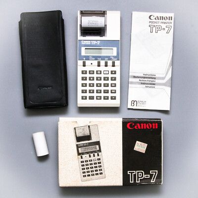 Vintage Canon TP-7 Pocket Palm Printer Calculator / Adding Machine + Batteries