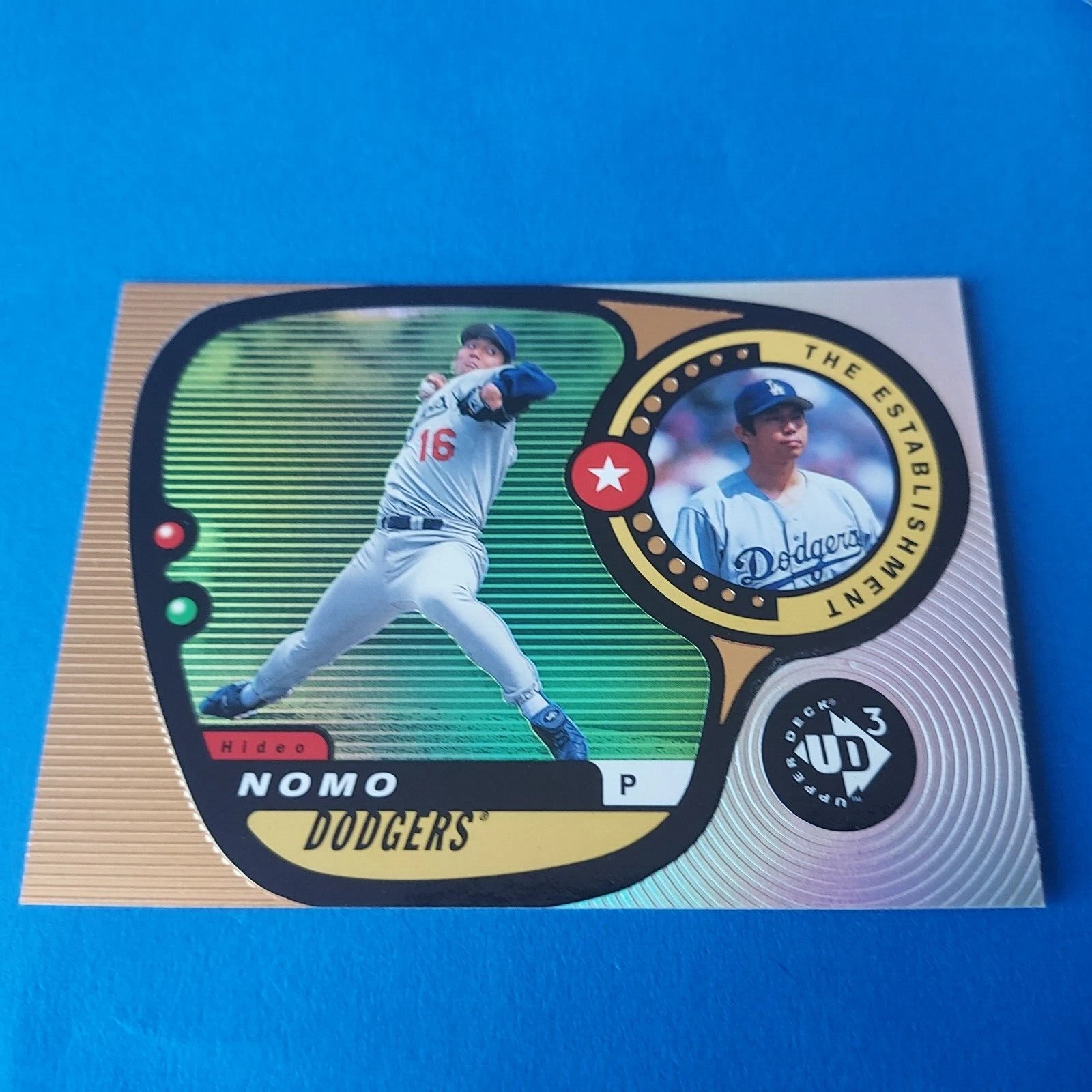 HIDEO NOMO 1998 Upper Deck UD3 RB62 Dodgers Great Refractor type Very Clean nm/m