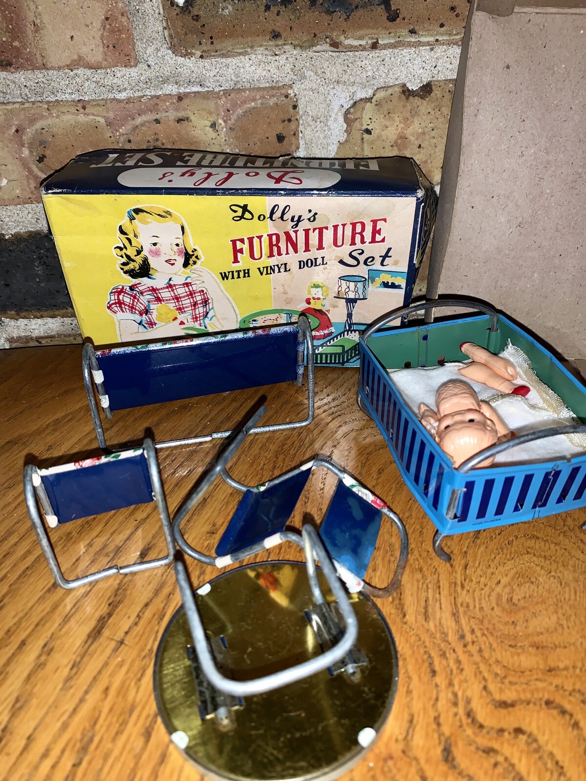 Vintage Dolly’s Metal Doll Furniture eBay