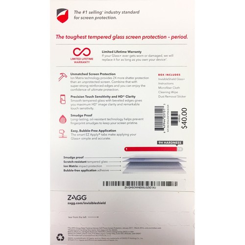 ZAGG INVISIBLE SHIELD Screen Protector for iPhone SE 2020/2022 / 8 / 7 ( 4.7") - Picture 2 of 4