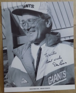 Dan Reeves New York Giants Head Coach Autographed Photo
