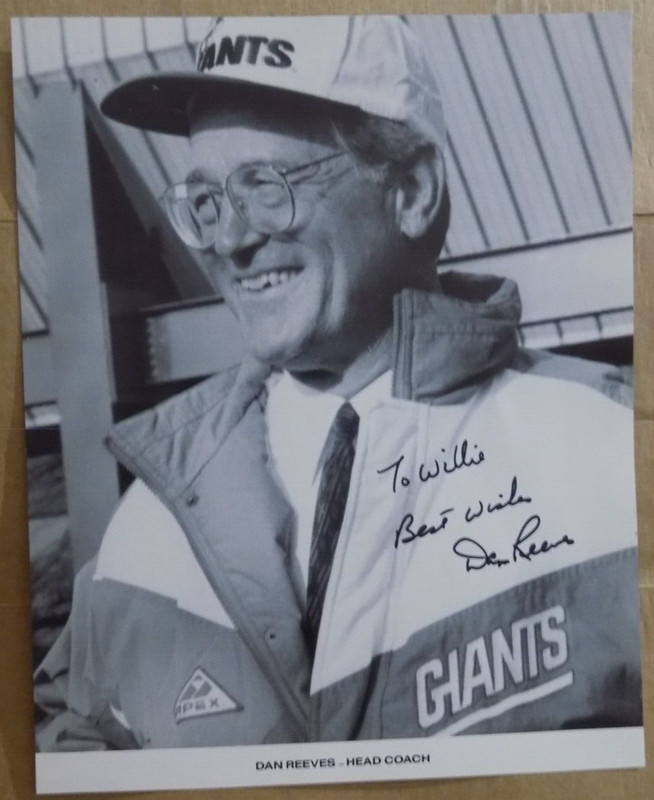 Dan Reeves New York Giants Head Coach Autographed Photo