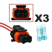 3X Steckverbinder Stecker Common-Rail Einspritzung Nuckel FüR Injektor Bosch