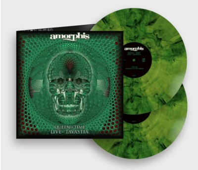Signed Amorphis QUEEN OF TIME LIVE AT TAVASTIA 2021 Green Marble Vinyl 2 LP