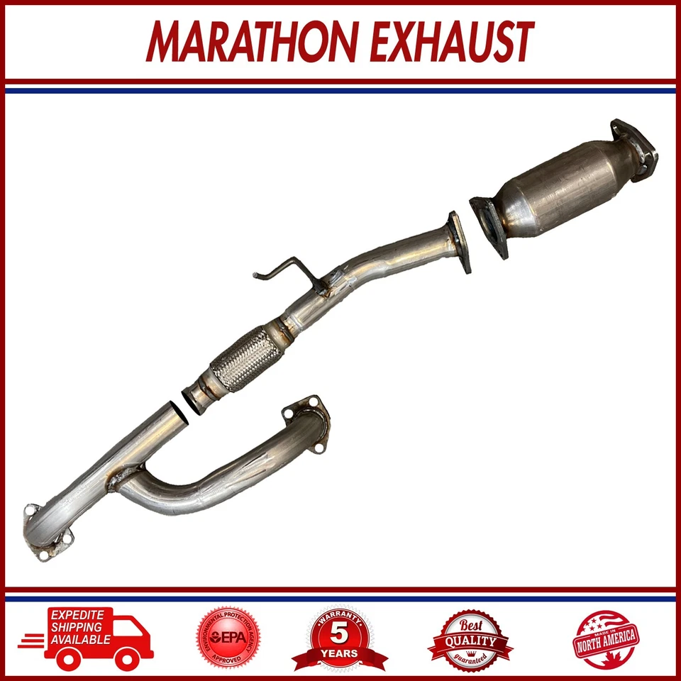 Front Flex Pipe & Rear Catalytic Converter For 2005-2010 Honda Odyssey 3.5L - Image 4 of 4