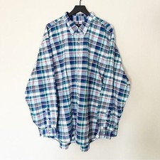 Ralph Lauren Shirt Mens Oxford Button Down Blue Plaid 100 Cotton Size 4XB