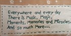 Framed Finished Embroidery Everywhere & Every Day there is Music, Magic..... — photo 4