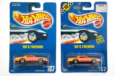 ∞ HTF Hot Wheels BLUE CARD #167 80's FIREBIRD Extra Bolt