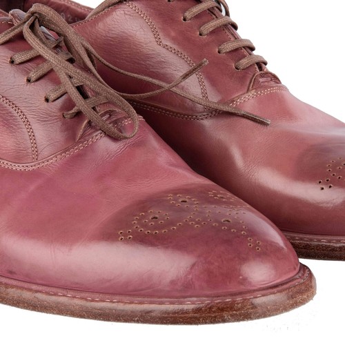 DOLCE & GABBANA Vintage Leder Brogue Derby Schuhe MARSALA Pink 41 US 8 UK 7 - Bild 4 von 5