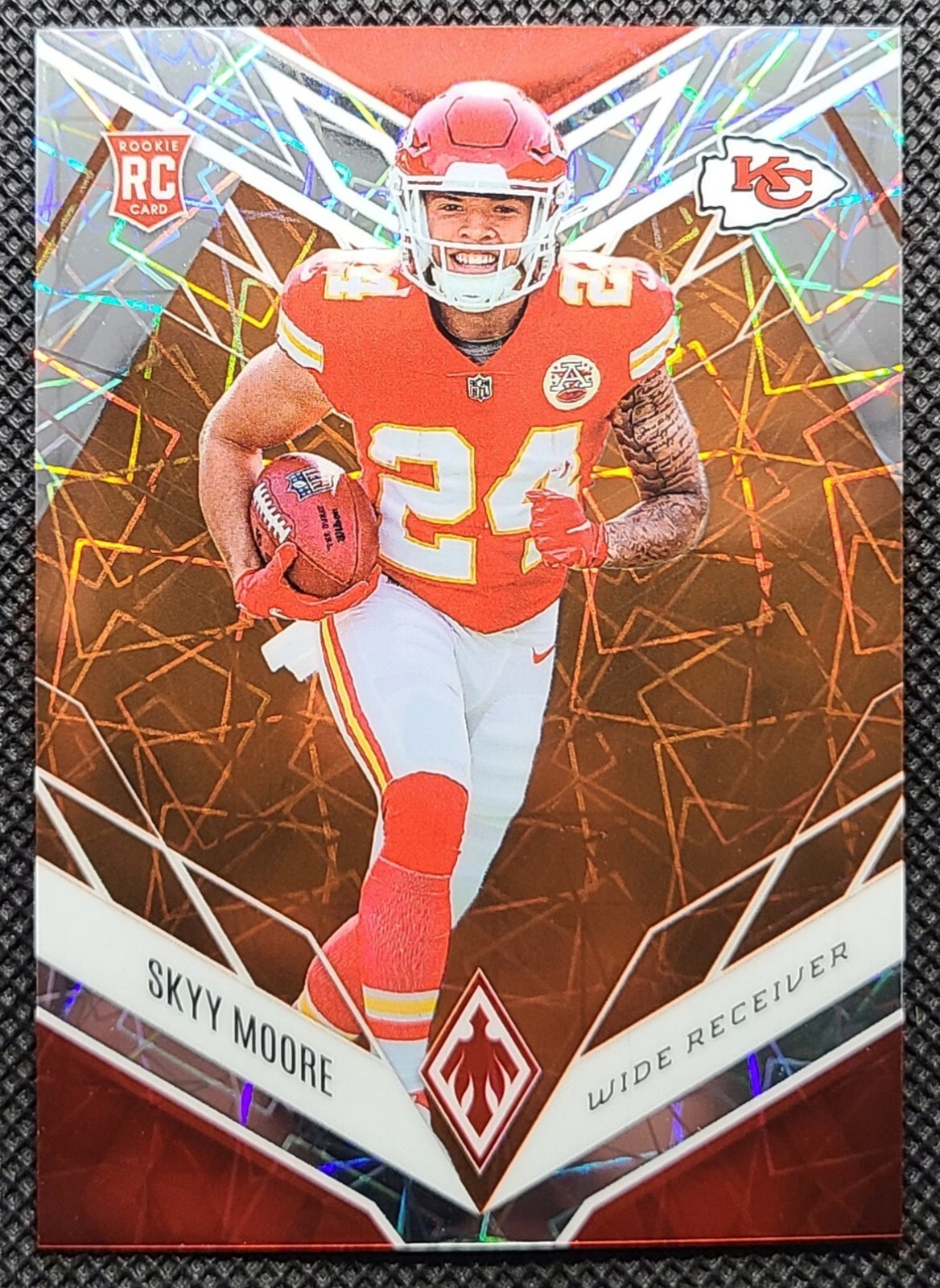 2022 Panini Phoenix Skyy Moore Orange Lazer Rookie /75 #124 CHIEFS RC