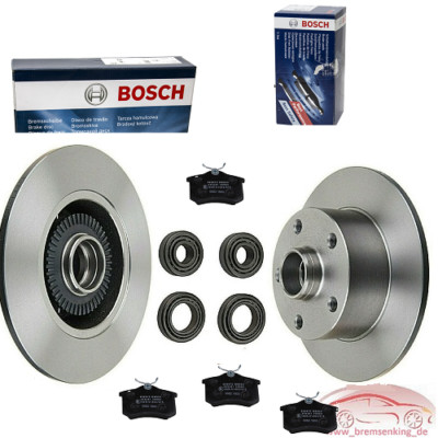 BOSCH Bremsscheiben + Beläge +  FAG Radlager ABS vormontiert HINTEN Audi A4 B5