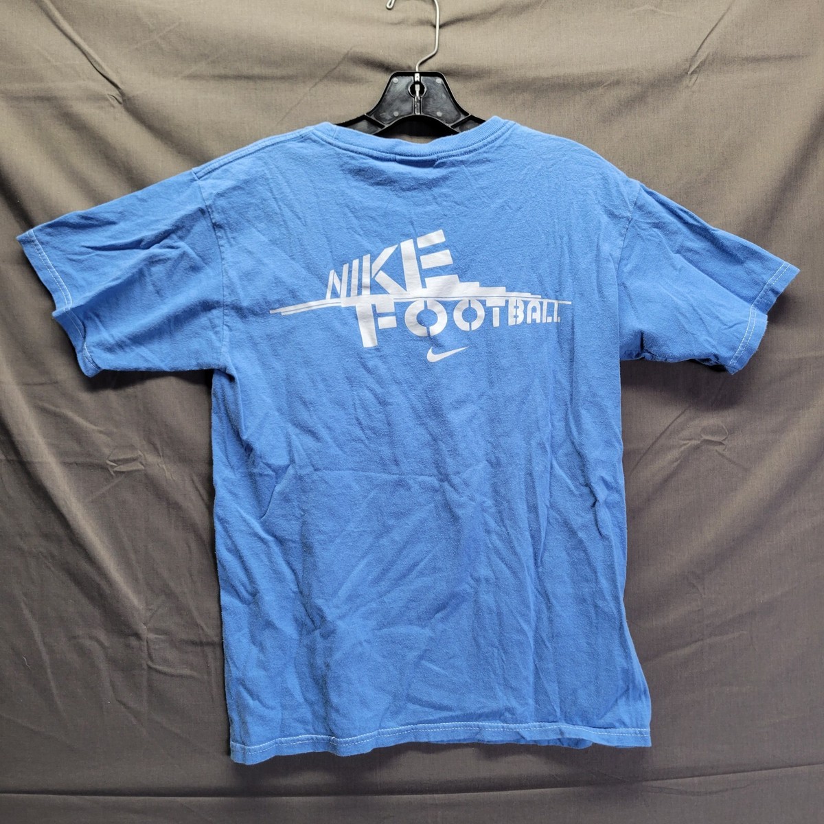 Vintage 00's Y2K Nike Boys Sz Large (14-16) Blue Football T