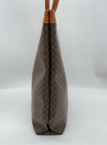 Authentic Celine Macadam Pattern PVC × Leather Brown Tote Bag NS050057 - Picture 6 of 19