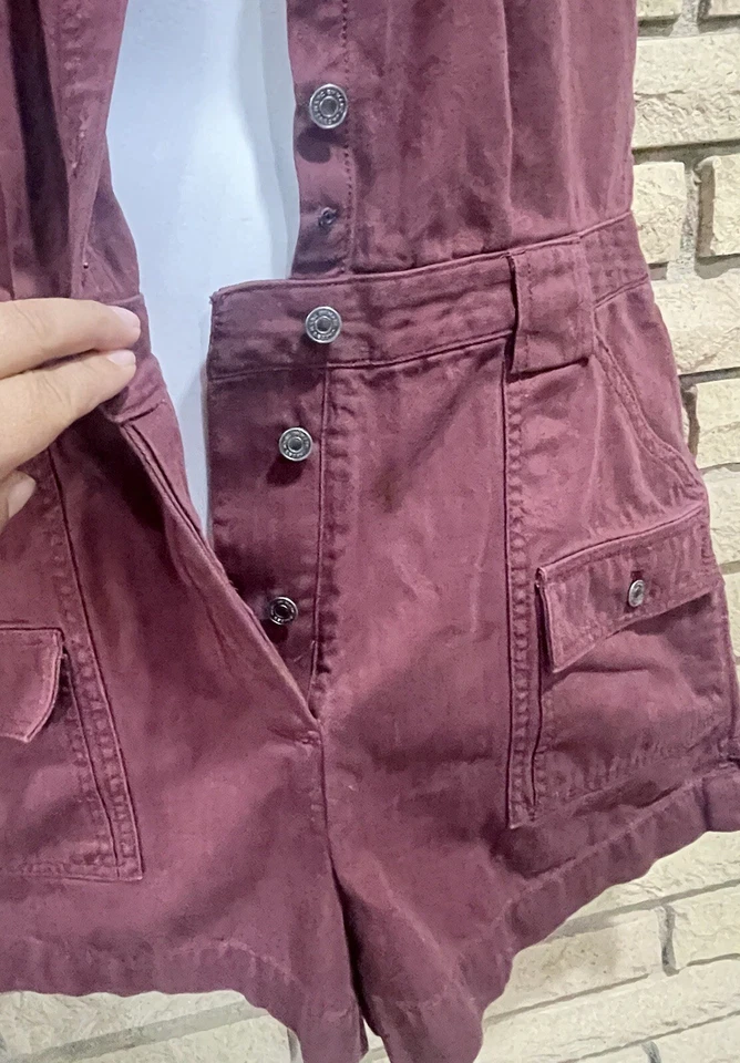 Женский комбинезон MARC BY MARC JACOBS Merlot с 8 карманами - размер 8 100% хлопок - Изображение 3 из 4