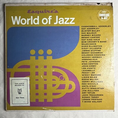 VARIOUS Esquire's World Of Jazz 1963 Vinyl 2xLP Dimensions In Jazz TBO-1970 - VG