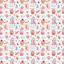 100% Cotton Digital Fabric So Sweet Cupcakes 140cm Wide