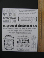 Unbranded Stickers FRIENDS Phrases 1 Sheet NO PACKAGE a
