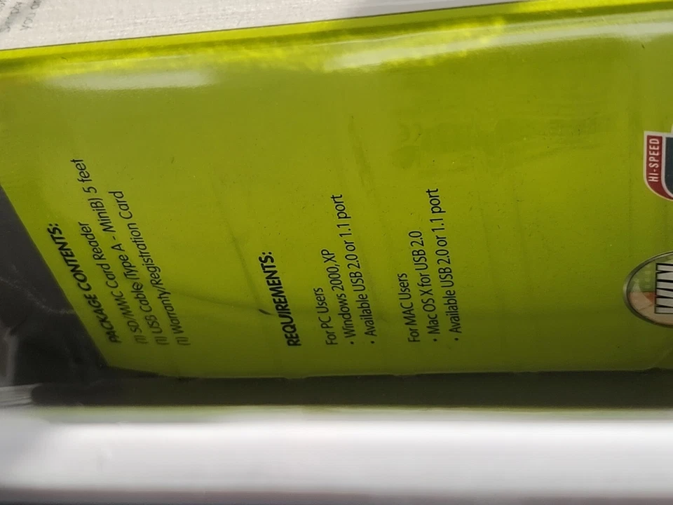 IOGEAR USB 2.0 Hi-Speed Card Reader Model-GFR901SD SD/MMC New - Image 4 of 4