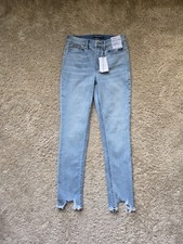 Calvin Klein Repreve high rise skinny jeans distressed hem womens 27