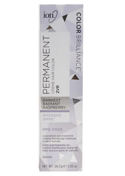 Ion Color Brillance Permanent Cream Hair Color Darkest Radient Raspberry 2VR