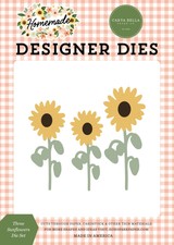 Carte Bella Dies-Three Sunflowers, Homemade