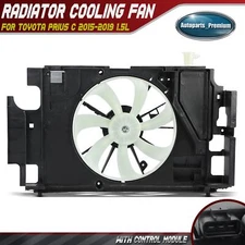 Engine Cooling Fan Assembly w/ Control Module for Toyota Prius C 2015-2019 1.5L