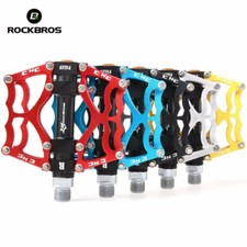 RockBros MTB Bike Platform Pedals Flat Sealed Bearing Multicolored Pedals 9/16”