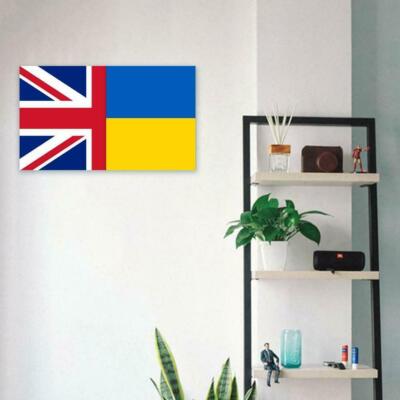 UKRAINE FLAG 5 X 3 FT (150cmx90cm) FABRIC UKRAINIAN FLAG GREAT QUALITY IN STOCK | UK - Foto 3