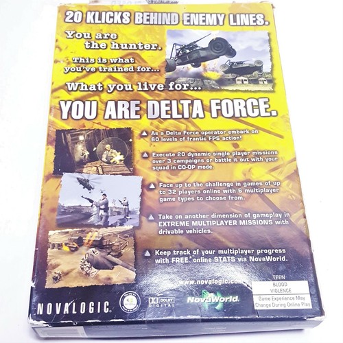 2005 Delta Force: Xtreme PC Retail Store Boxed Edition Novalogic Vintage Key Box - Picture 4 of 4