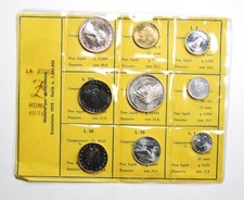 ITALIA REPUBBLICA Serie divisionale del 1970 9 Valori - 500 e 1000 Lire argento