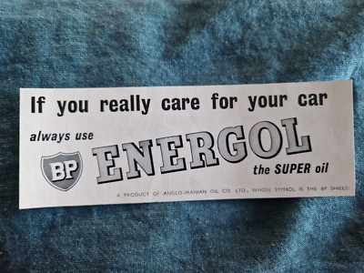 Vintage 60er Jahre BP Energol Werbung Zeitschrift Ausschnitt