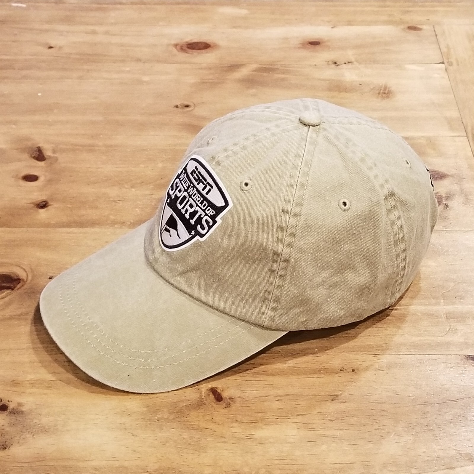 ESPN World Wide Sports Hat Cap Strap Back Brown Disney World Casual Dad ...