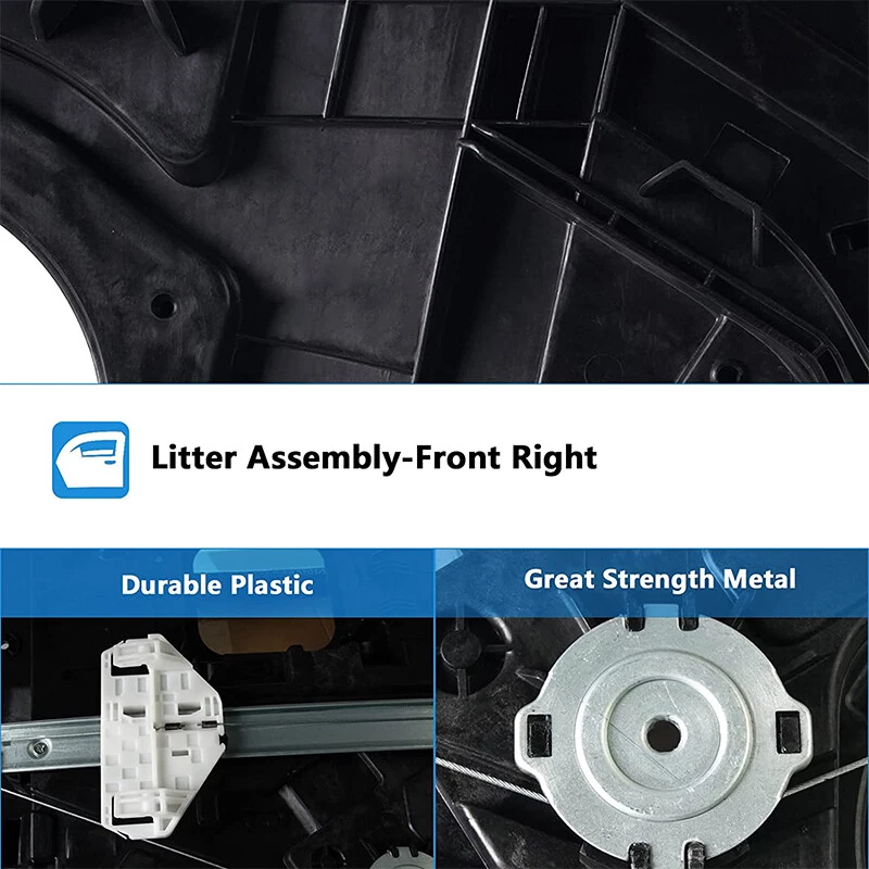 Fit For 2016-2020 Hyundai Tucson Window Regulator Front Left + Right Side - Image 3 of 4