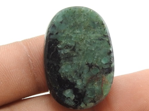 Emerald Smooth Oval Shape Cabochon Loose Handmade Gemstone For Making Jewelry - Picture 4 of 8