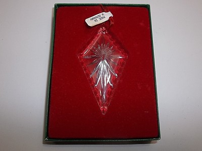 Vintage German Crystal STAR Christmas Tree Ornament Pendant MIB