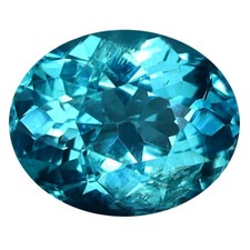 0.80 ct Mesmerizing Oval Cut 6 x 5 mm Brazil Paraiba Blue Apatite Gemstone