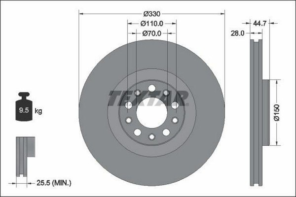 Bremsscheibe Alfa P. Giulia/Stelvio 2.0/2.2 D 16--image