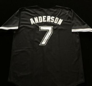 Tim-Anderson-Signed-Autograph-Black-Jersey-JSA-COA-White-Sox-Great