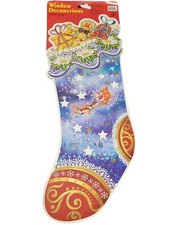 Christmas Window Cling Window Decoration Sticker Reusable Removable STOCKING 2