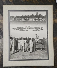 1952 Original Winner's Circle Photo: Gay Grecque, Test Stakes at Saratoga, 14x17