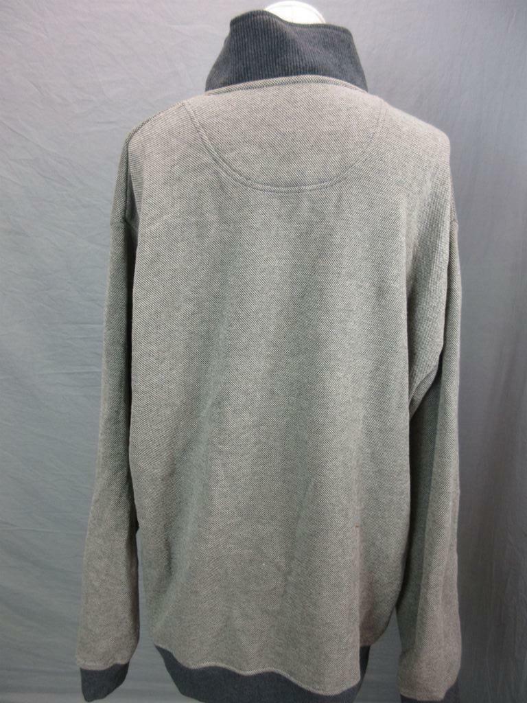 ORVIS SIZE L MENS GRAY COTTON BLEND LONG SLEEVE HENLEY PULLOVER SWEATER