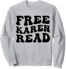 Free Karen Read Retro Groovy Funny Karen Meme Unisex Crewneck Sweatshirt