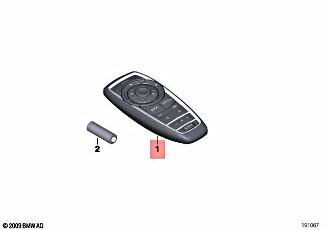 BMW 5 Gran Turismo F07 Rear Remote Control 65129231372 OEM for 