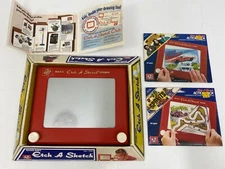 Vintage 1960s ETCH A SKETCH No 505 Ohio Art Original Box + Action Packs /rb