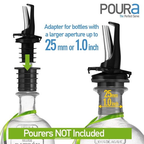6 Stück Schnapsausgießer Adapter für große Schnapsflaschen bis 1 Zoll/25 mm Hals - Bild 5 von 6