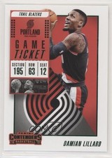 2018-19 Panini Contenders Game Ticket Green Damian Lillard #85 h2f