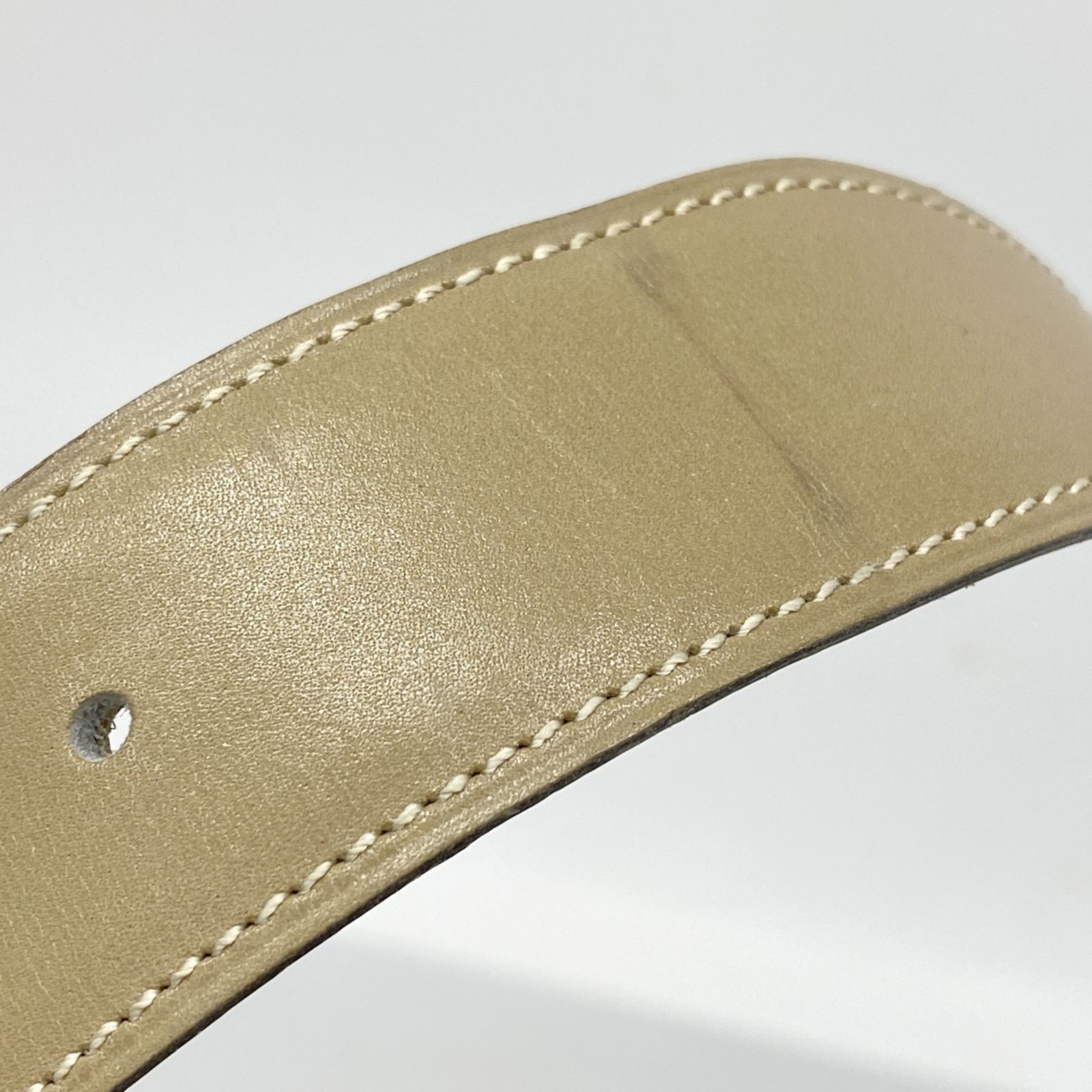 Hermes Hermès Constance Belt, Box Calf Leather, Beige/Brown, □B St... GZl1fcgq thumbnail 4