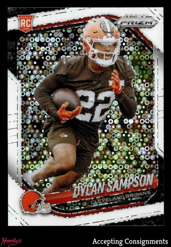 2025 Panini Prizm Prizms White Disco #365 Dylan Sampson SP ROOKIE RC BROWNS