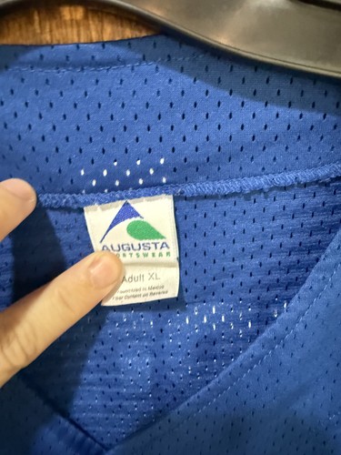 CMC Shirt Jersey Mens XL Blue Button Up Mesh Deputy 1 Softball Baseball Augusta - Picture 3 of 4